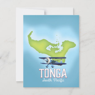 Tonga Map-vliegposter