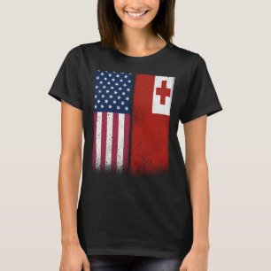 Tonga Tongan Amerikaanse vlaggen Trots USA Tonga T-shirt