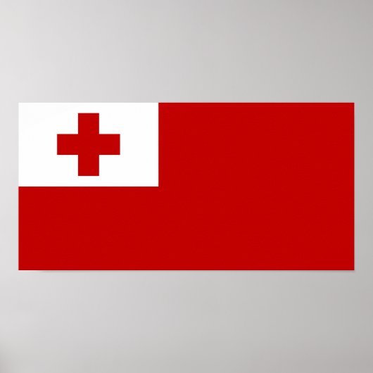 Tonga - Tongan Flag Poster (Voorkant)