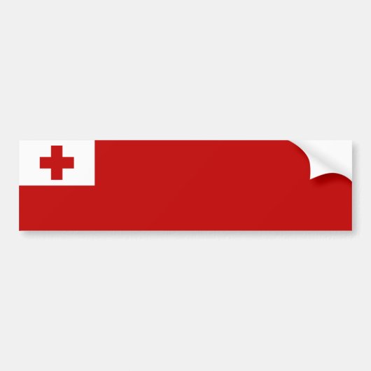 Tonga/Tongan-vlag Bumpersticker (Voorkant)