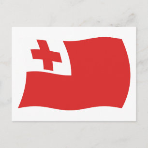 Tonga Vlag Ansichtkaart Briefkaart