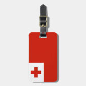 Tonga vlag bagagelabel (Voorkant verticaal)