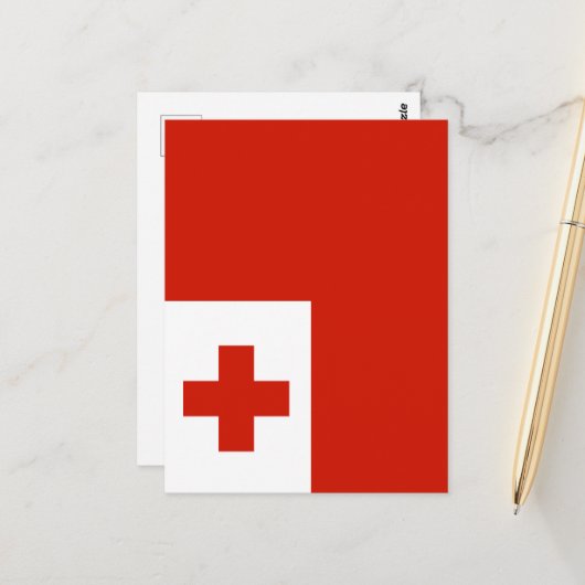 Tonga vlag briefkaart (Voorkant / Achterkant in situ)
