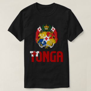 Tonga-vlag en wapenschild t-shirt