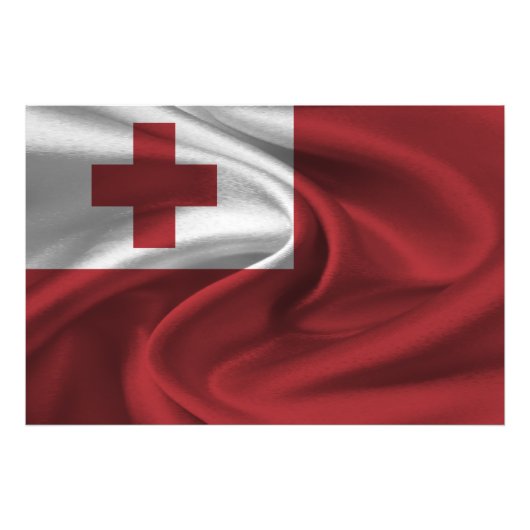 Tonga-vlag Foto Afdruk (Voorkant)