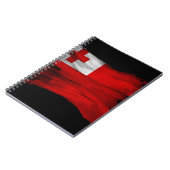 Tonga vlag penseelstreek, nationale vlag notitieboek (Linkerzijde)