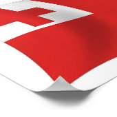 Tonga Vlag Poster Print (Hoek)