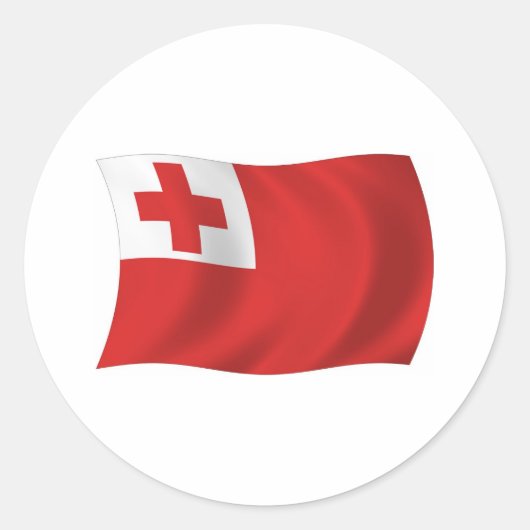 Tonga Vlag Sticker (Voorkant)
