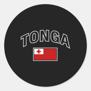 Tonga Vlag Trots Tongan Ronde Sticker