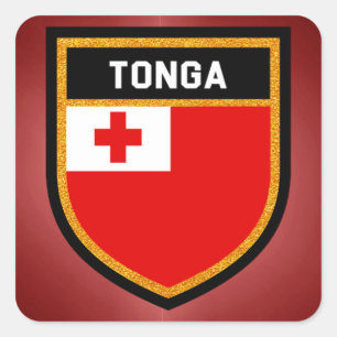 Tonga-vlag Vierkante Sticker