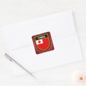 Tonga-vlag Vierkante Sticker (Envelop)