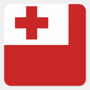 Tonga-vlag Vierkante Sticker
