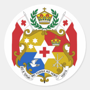 Tonga-wapenschild Ronde Sticker