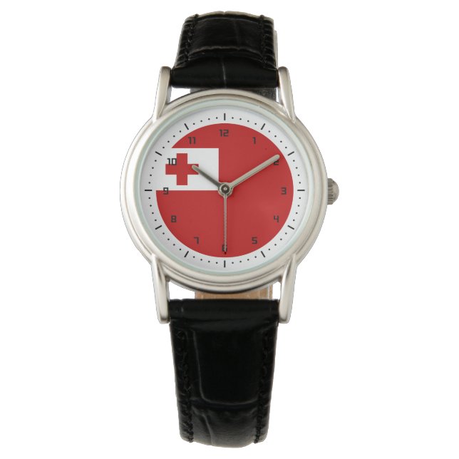 Tongan flag Watch Horloge (Voorkant)