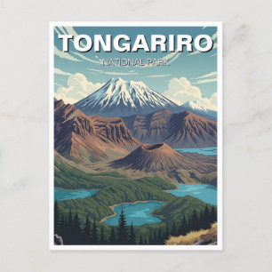 Tongariro Nationaal Park Nieuw-Zeeland Reizen Briefkaart