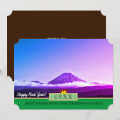 Tongariro, Volcan et Bonne Année ! Carte /20XX (Devant / Derrière)