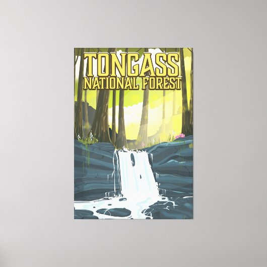 Tongass National Forest reisposter Canvas Afdruk (Voorkant)