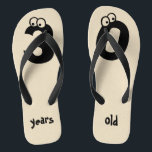 Tongs 30 ans Funny Numbers Anniversaire<br><div class="desc">Vous recherchez une idée cadeau de 30e anniversaire cool et drôle ?
Que diriez-vous de ces drôles tongs design vieux de 30 ans ?
Les numéros 3 et 0 ont un design "eyeball" mignon et drôle sur eux !</div>