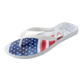 Tongs 4 juillet Parade d'été Rouge Blanc Bleu (Incliné)