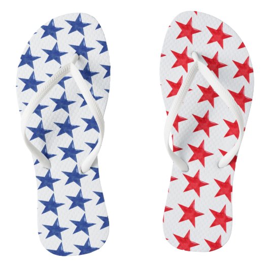 Tongs 4 juillet Red, White & Blue Stars US Flag Beach (Semelle)