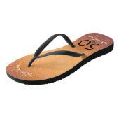 Tongs 50 Et Fabuleux Anniversaire Elegant Gold Metallic (Incliné)