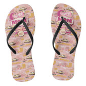 Tongs 70's Retro Vegas Style Super Maman toujours occupé (Semelle)