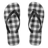 Tongs à damiers Plaid Noir Et Blanc (Semelle)