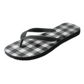 Tongs à damiers Plaid Noir Et Blanc (Incliné)