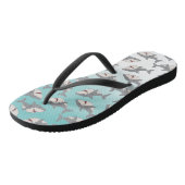 Tongs à motif de requin bleu ombré pour la plage (Incliné)