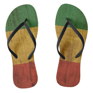 Tongs à motif Rasta