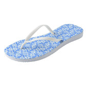 Tongs à motif tulipe bleue (Incliné)