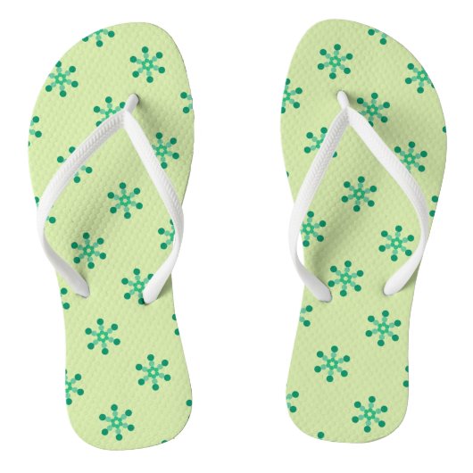 Tongs à motif vert (Semelle)