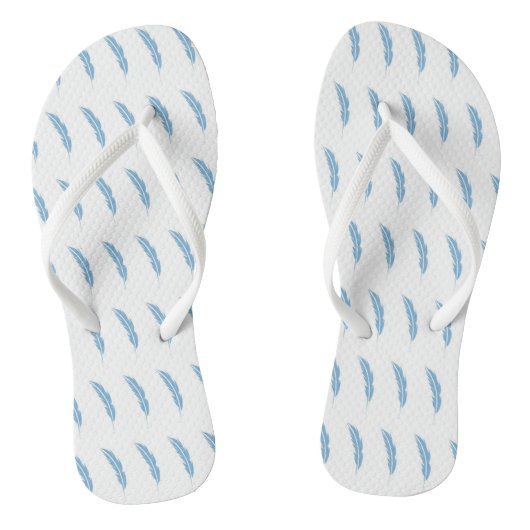 Tongs à plumes bleues (Semelle)