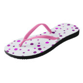 Tongs à pois rose violet (Incliné)