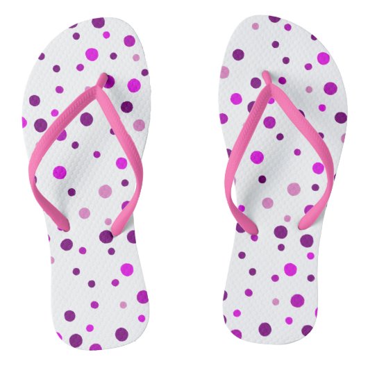 Tongs à pois rose violet (Semelle)