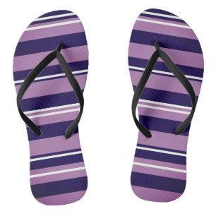 Tongs à rayures violettes