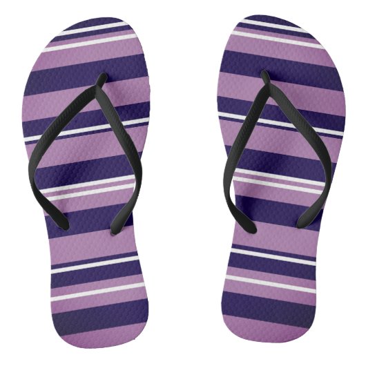 Tongs à rayures violettes (Semelle)