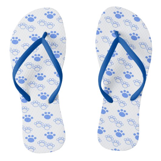 Tongs à semelles bleu clair et blanc avec patte (Semelle)