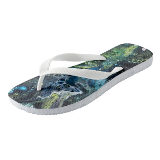 Tongs. Abstract gekleurd patroon. Teenslippers