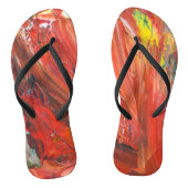 Tongs Abstract Vertical Gesture in Red (Semelle)