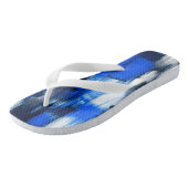 Tongs Abstrait bleu et blanc (Incliné)