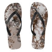 Tongs abstrait brun et blanc (Semelle)
