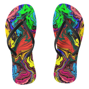 Tongs Abstrait Coloré Twirly / Poussé /
