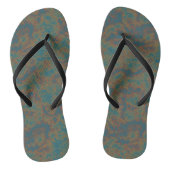 Tongs Abstrait de rouille turquoise (Semelle)