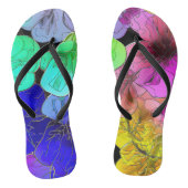 Tongs Abstrait floral en verre tendu (Semelle)