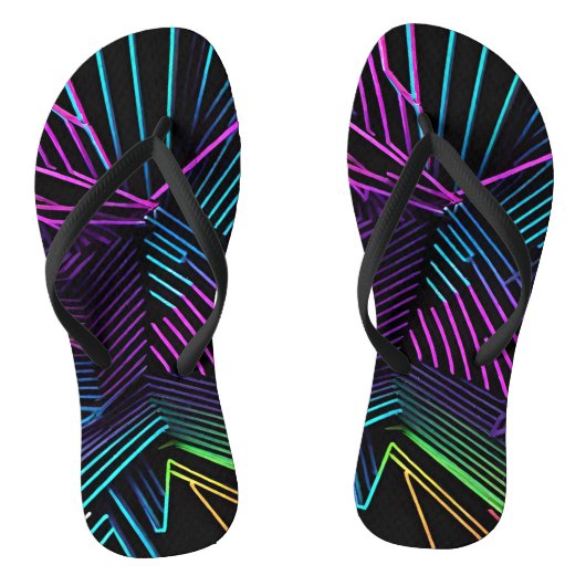 Tongs Abstrait géométrique coloré (Semelle)