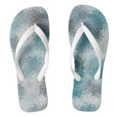 Tongs Abstrait gris et turquoise (Semelle)