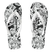 Tongs Abstrait noir et blanc (Semelle)