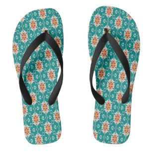 Tongs Abstrait orange étoiles motif Leggings