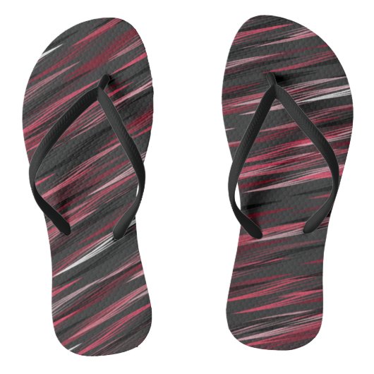 Tongs Abstrait Rose Gris et Blanc (Semelle)